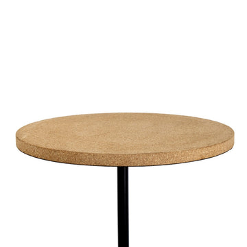Calix 23.5" Contemporary Minimalist Metal/Cork Round End Table - JONATHAN Y